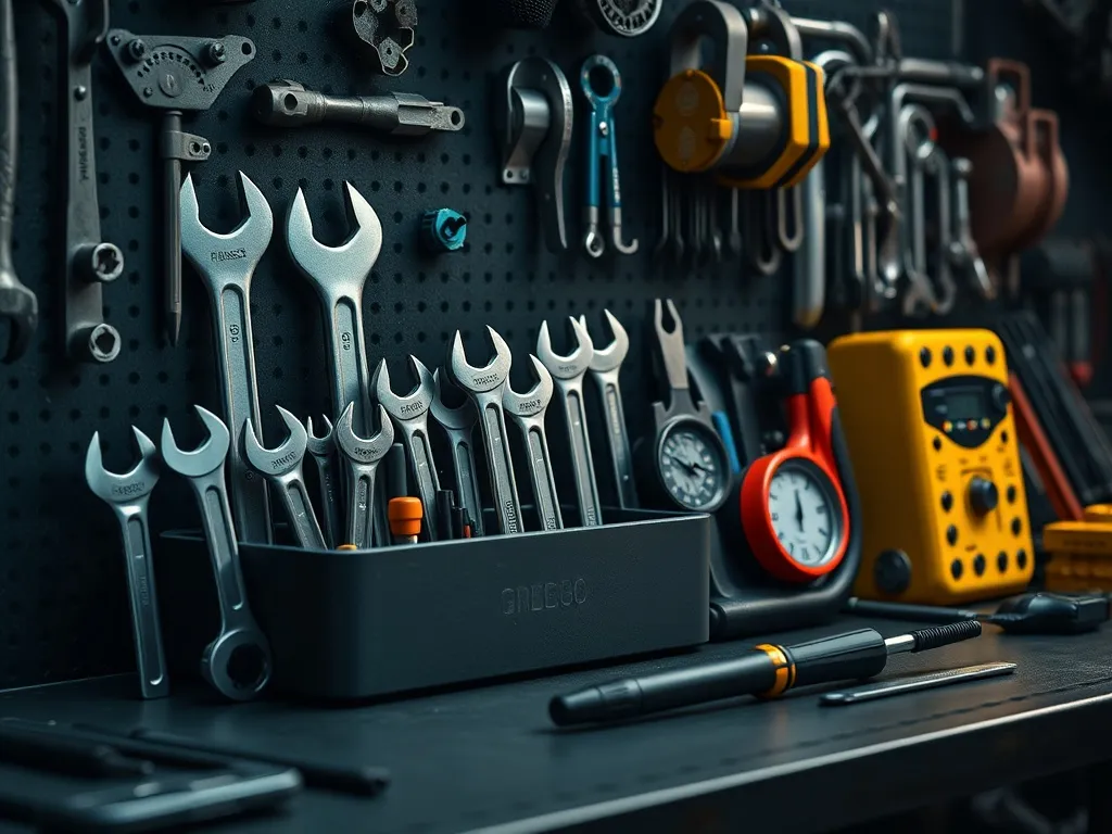 Professional tool organizer with high quality wrenches and t